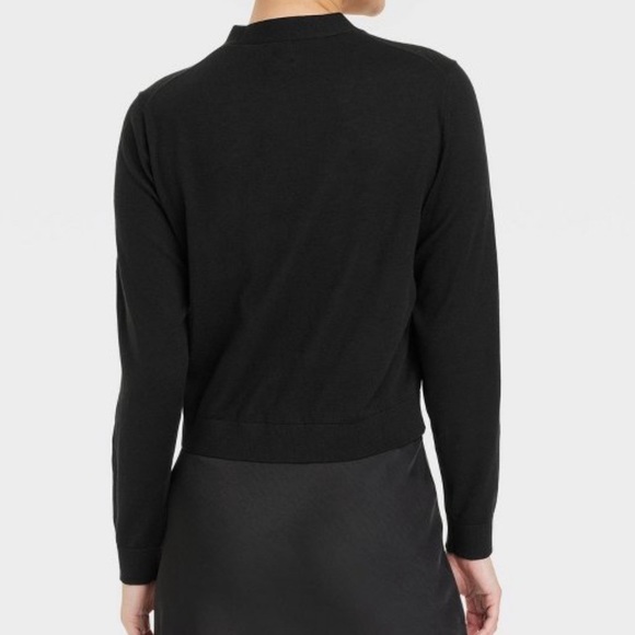A New Day Black Button Front Cardigan L - Picture 2 of 3